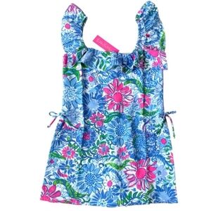 Lilly Pulitzer Blue and Pink Floral Jumpsuit